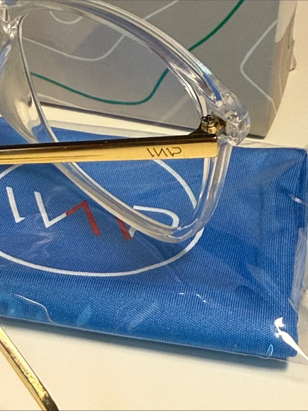 Wear Me Pro Clear Geometric Blue Light Glasses NWT